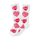 GRIMEY RED SOCKS